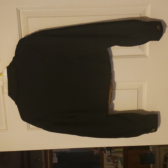 Shein corduroy black and leopard print crop jacket - Picture 3 of 4